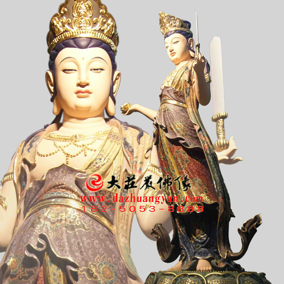 八大菩薩之文殊菩薩彩繪佛像 八大菩薩之文殊菩薩彩繪佛像